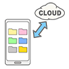 モバイル｜クラウド｜同期 - フリーアイコン素材｜ビジネス系